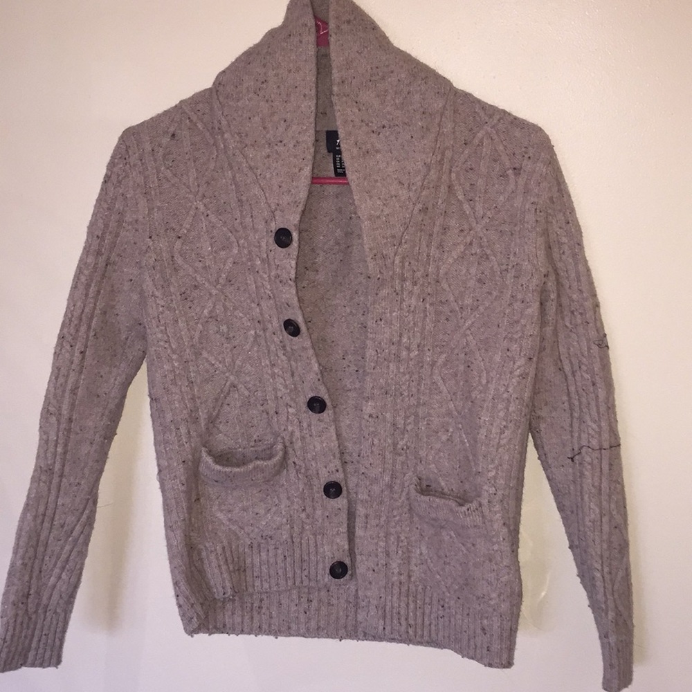 Button down wool sweater
